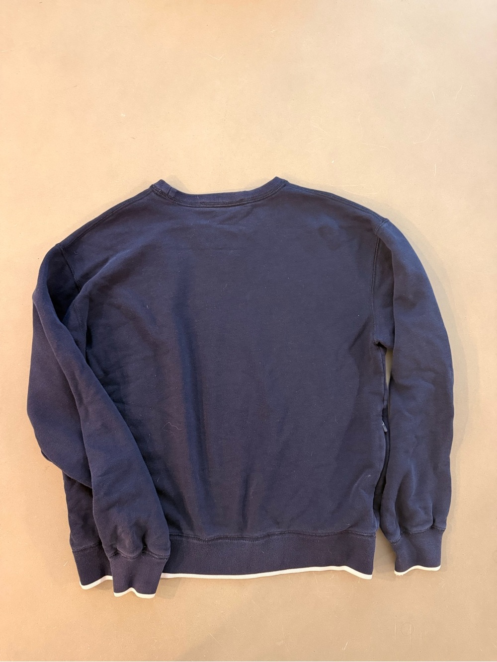 Polo by Ralph Lauren Navy Crewneck Sweatshirt with White Pony - Picture 3 of 3